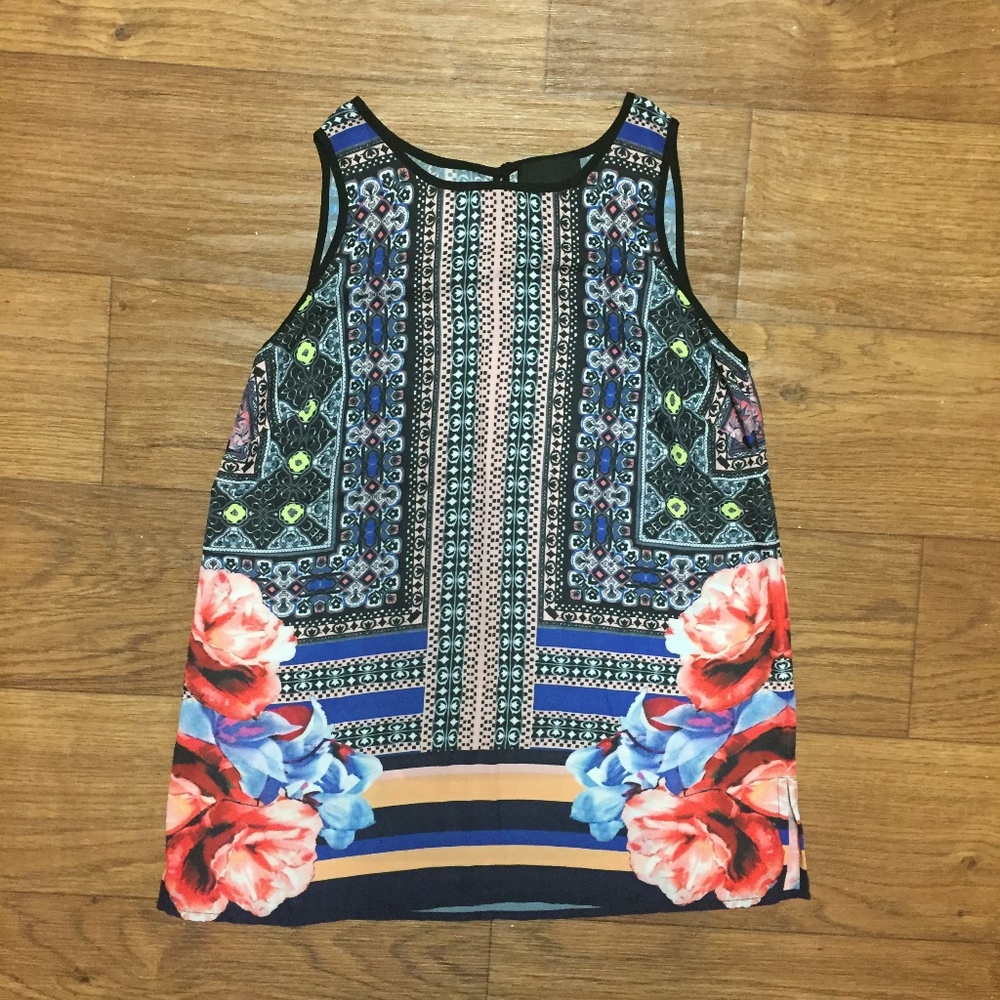 Cynthia Rowley Floral Flowy Tank Top